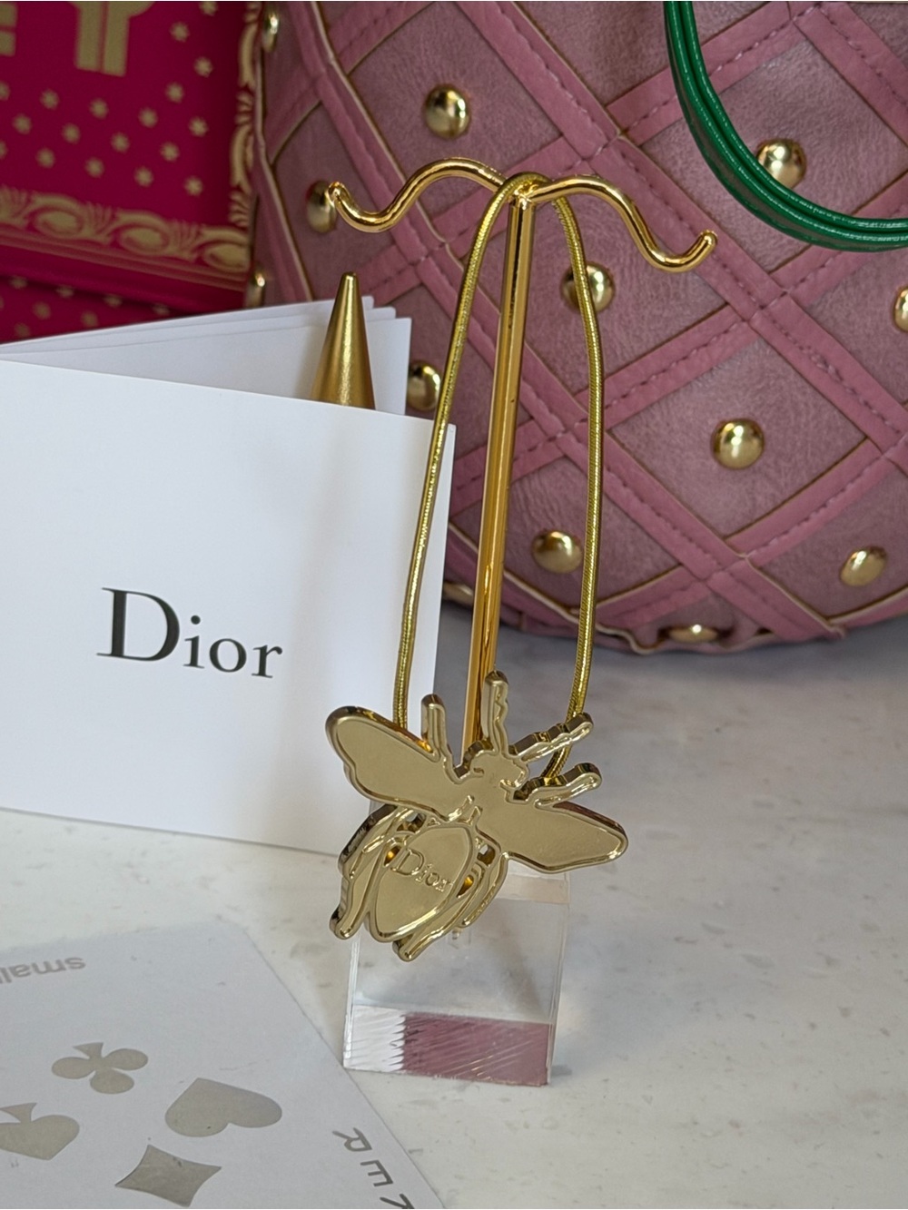 Dior GWP Gold Bee Hair ponytail holder - Gold